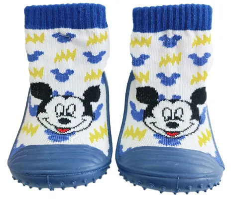 Ellepi Αντιολισθητικά καλτσοπαντοφλάκια Disney Baby Mickey Mouse Μπλε | Παιδικά Παπούτσια στο Fatsules