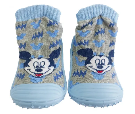 Ellepi Αντιολισθητικά καλτσοπαντοφλάκια Disney Baby Mickey Mouse Γαλάζιο | Παιδικά Παπούτσια στο Fatsules