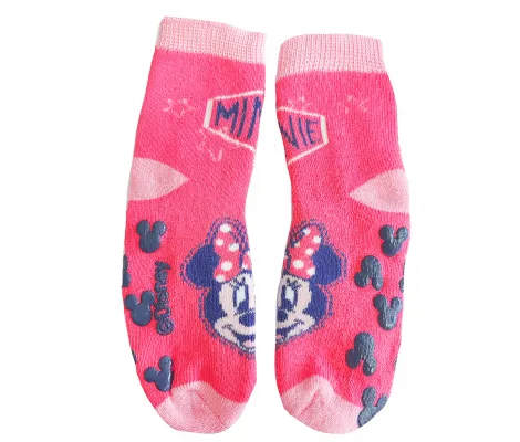 Ellepi Αντιολισθητικά καλτσάκια Disney Baby Minnie Mouse Φουξ | Κάλτσες - Καλσόν - κορδέλες - Στέκες - κοκαλάκια - σκούφοι - γάντια στο Fatsules