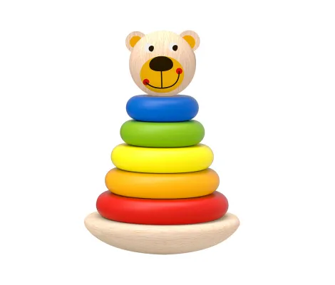 Ξύλινη πυραμίδα αρκουδάκι Cangaroo Tooky Toy Bear tower | Παιδικά παιχνίδια στο Fatsules