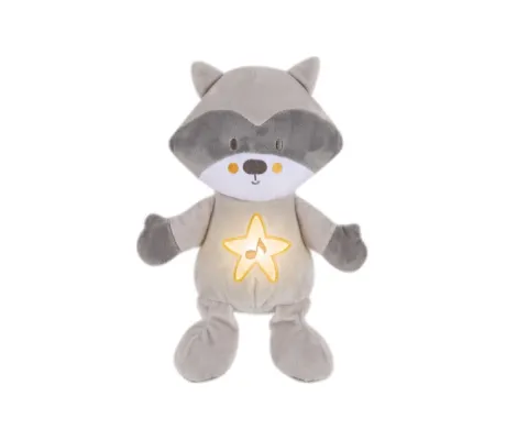 Φωτεινός αγκαλίτσας Bebe Stars Raccoon Grey | Λευκοί ήχοι - Προτζέκτορες στο Fatsules