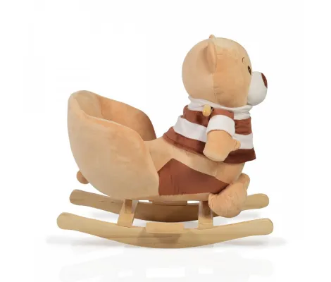 Κουνιστό Ξύλινο Αρκουδάκι Cangaroo Moni Toys Plush rocking animal Bear Khaki | Παιδικά παιχνίδια στο Fatsules