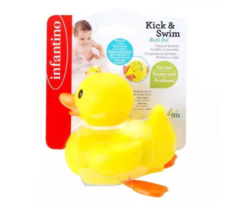Παπάκι μπάνιου Infantino Kick & Swim Bath Pal Duck | Παιδικά παιχνίδια στο Fatsules
