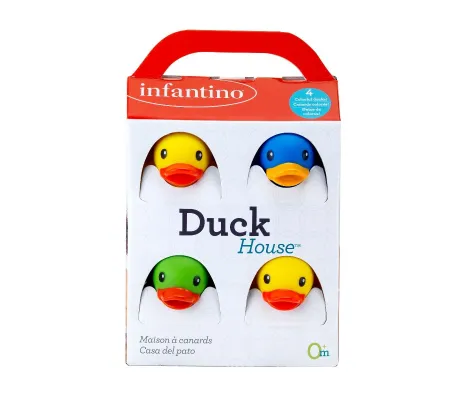 Παιχνίδι μπάνιου πολύχρωμα παπάκια Infantino Duck House | Παιδικά παιχνίδια στο Fatsules