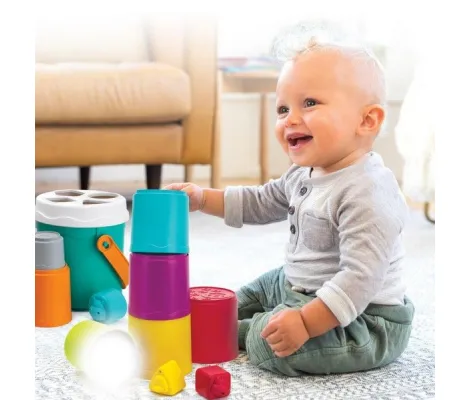 Παιχνίδι δραστηριοτήτων Infantino Shape Sorting Bucket | Παιδικά παιχνίδια στο Fatsules