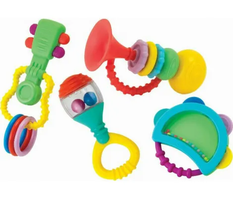 Παιχνίδι δραστηριοτήτων-σετ μασητικών Infantino Baby's 1st Teethe & Play Music Set | Βρεφικές Κουδουνίστρες - Μασητικά στο Fatsules