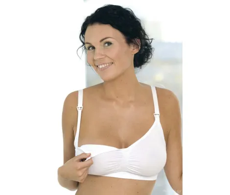 Σουτιέν θηλασμού χωρίς ραφές CarriGel™ Seamless Nursing Bra Λευκό | Θηλασμός στο Fatsules