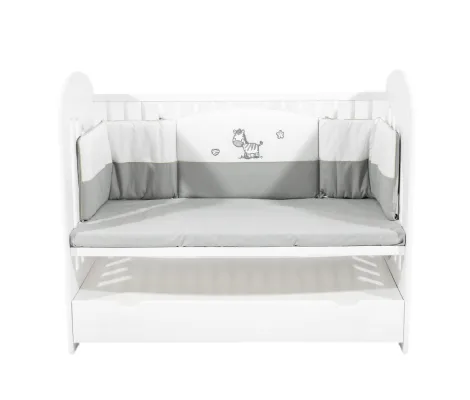 Κρεβάτι Just Baby με συρτάρι και μπαριέρα Stern White + Δώρο στρώμα | Βρεφικό Δωμάτιο στο Fatsules