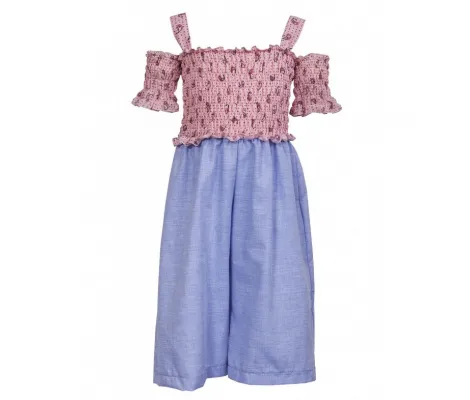 M&B Kid's Fashion Ολόσωμη φόρμα σφηκοφωλιά Ροζ-Μωβ | Φορέματα στο Fatsules