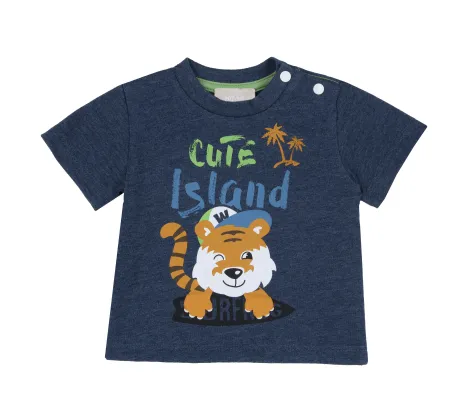 Chicco Κοντομάνικο μπλουζάκι "Cute Island" Μπλε | Βρεφικά Ρούχα - Όλα τα προιόντα στο Fatsules
