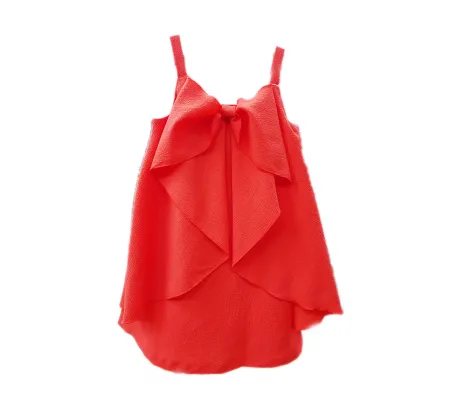 M&B Kid's Fashion Φόρεμα με φιόγκο και τιράντες Κόκκινο | Φορέματα στο Fatsules