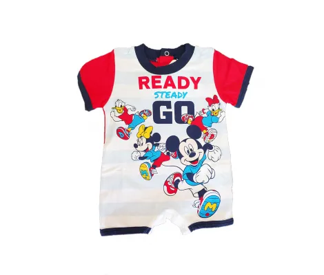 Ellepi Βρεφικό φορμάκι κοντομάνικο Disney Baby Mickey Mouse Friends Κόκκινο | Βρεφικά Ρούχα - Όλα τα προιόντα στο Fatsules