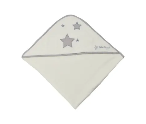 Μπουρνούζι-Κάπα Bebe Stars Stars 74x82cm Γκρι | Προίκα Μωρού - Λευκά είδη στο Fatsules