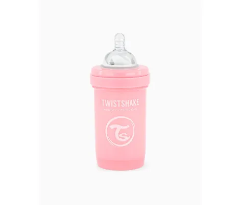 Μπιμπερό κατά των κολικών Twistshake 180ml Pastel Pink | Υγιεινή και Φροντίδα στο Fatsules