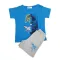 NEK Kids Wear Πιτζάμα κοντομάνικη με σορτς Ages of Wild Μπλε-Γκρι | Εσώρουχα - πιτζάμες για αγόρια στο Fatsules