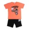 NEK Kids Wear Παιδικό σετ σορτς και μπλουζάκι 'Speed' Πορτοκαλί Μαύρο |  Καλοκαιρινά Σύνολα για αγόρι - Σετ Μακό Κοντομάνικα για αγόρι - Σετ Μακό αμάνικα για αγόρι - Σετ μπλούζα και βερμούδα για αγόρι. στο Fatsules