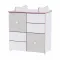 Συρταριέρα Lorelli Cupboard New White Pink Crossline | Βρεφικό Δωμάτιο στο Fatsules