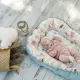 Φωλιά La Millou Baby Nest Milano Magnolies Khaki | Προίκα Μωρού - Λευκά είδη στο Fatsules