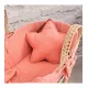 Καλαθούνα Funna Baby Coral Pink με ξύλινη βάση | Βρεφικό Δωμάτιο στο Fatsules