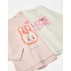 Zippy Σετ 2 μπλουζάκια 'Love' Λευκό Ροζ | Μπλουζάκια στο Fatsules