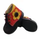 Δερμάτινα suede Μποτάκια Mαύρο Κόκκινο Dambo | Παιδικά Παπούτσια στο Fatsules