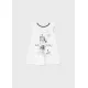 Mayoral Φόρεμα συνδυασμένο φοδραρισμένο λευκό | Mayoral Summer 2023 – 2 στο Fatsules
