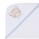 Chicco Βρεφικό μπουρνούζι 'Αρκουδάκι' 76x76cm Λευκό Γαλάζιο | Σετ πετσέτες - Μπουρνουζάκια στο Fatsules