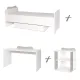 Πολυμορφικό κρεβάτι Lorelli Multi 5 σε 1 White String + Δώρο το στρώμα | Πολυμορφικά Κρεβάτια στο Fatsules