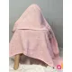 Μπουρνούζι-Κάπα Abo 75*75 cm Ροζ | Σετ πετσέτες - Μπουρνουζάκια στο Fatsules