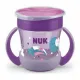 Nuk Mini Magic Cup Night Εκπαιδευτικό Ποτηράκι με Χείλος & Καπάκι 6m+ Μωβ | Θερμός υγρών και παγουρίνα στο Fatsules