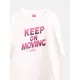 Joyce παιδικό σετ μπλούζα και κολάν 'Keep on moving' Λευκό | Σύνολα - Σετ στο Fatsules