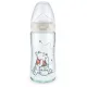 NUK First Choice Plus Glass Γυάλινο Μπιμπερό με Θηλή Σιλικόνης & Δείκτη Ελέγχου Θερμοκρασίας 0-6m 240ml Winnie | Μπιμπερό - Θηλές στο Fatsules