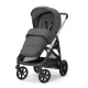 Σύστημα μεταφοράς Aptica Quattro χρώμα Velvet Grey με σκελετό Palladio Black και παιδικό κάθισμα αυτοκινήτου Darwin Infant | Πολυκαρότσια 3 σε 1 στο Fatsules