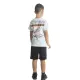 Παιδικό Σετ Βερμούδα με κοντομάνικο μπλουζάκι Joyce Λευκό Μαύρο | Joyce Άνοιξη-Καλοκαίρι 2021 στο Fatsules