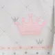 Σετ σεντόνια Abo 3τμχ 70*140 Queens Crown Λευκό-Ροζ | Προίκα Μωρού - Λευκά είδη στο Fatsules