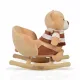 Κουνιστό Ξύλινο Αρκουδάκι Cangaroo Moni Toys Plush rocking animal Bear Khaki | Παιδικά παιχνίδια στο Fatsules
