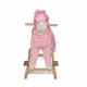 Κουνιστό Ξύλινο Αλογάκι Cangaroo Moni Toys Plush rocking animal horse Rose | Παιδικά παιχνίδια στο Fatsules