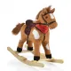Κουνιστό Ξύλινο Αλογάκι χωρίς ρόδες Cangaroo Moni Toys Plush rocking animal horse Thunder | Παιδικά παιχνίδια στο Fatsules