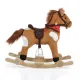 Κουνιστό Ξύλινο Αλογάκι με ρόδες Cangaroo Moni Toys Plush rocking animal horse Thunder | Παιδικά παιχνίδια στο Fatsules