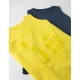 Zippy σετ 2 μπλουζάκια αμάνικα 'Wild Surf' Μπλε Κίτρινο | Μπλουζάκια - Πουλόβερ στο Fatsules