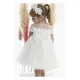 Mi Chiamo Βαπτιστικό φόρεμα με δαντέλα-τούλι και κορδέλα Λευκό | Βάπτιση στο Fatsules